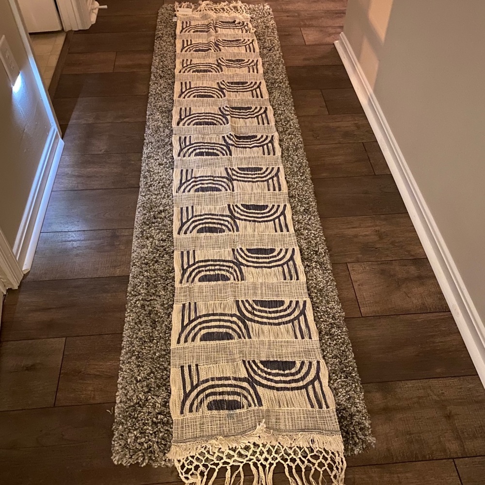 Anthropologie Fern Table Runner 16” x 90”